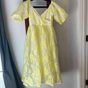ASOS yellow rose dress